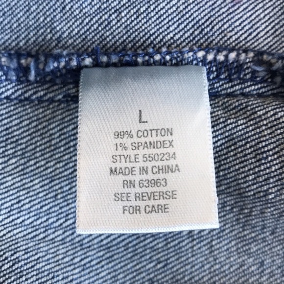 AMI denim blue jean jacket with ruffle detailing, L - Picture 10 of 11